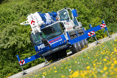 Der neue Marcus Riedelsheimer Autokran (Foto: Herbert Heim, www.medienagentur-heim.de)